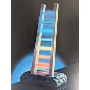 COPY - The Ladder by Antonio Peticov - Vintage 1984 Black Framed Poster Artwork
